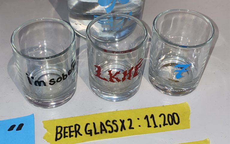 럭키호프 beer glass